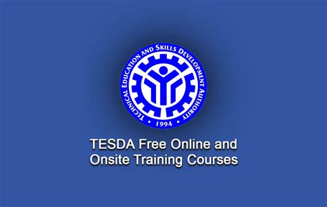 tesda bsrs.gov.ph|tesda free training courses.